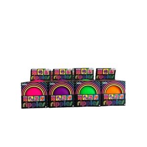 Needoh Ripples XL Set of 4 Squishy Ball Toy Green Purple Pink Orange New